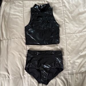 Balera Black Metallic Dance Costume Set